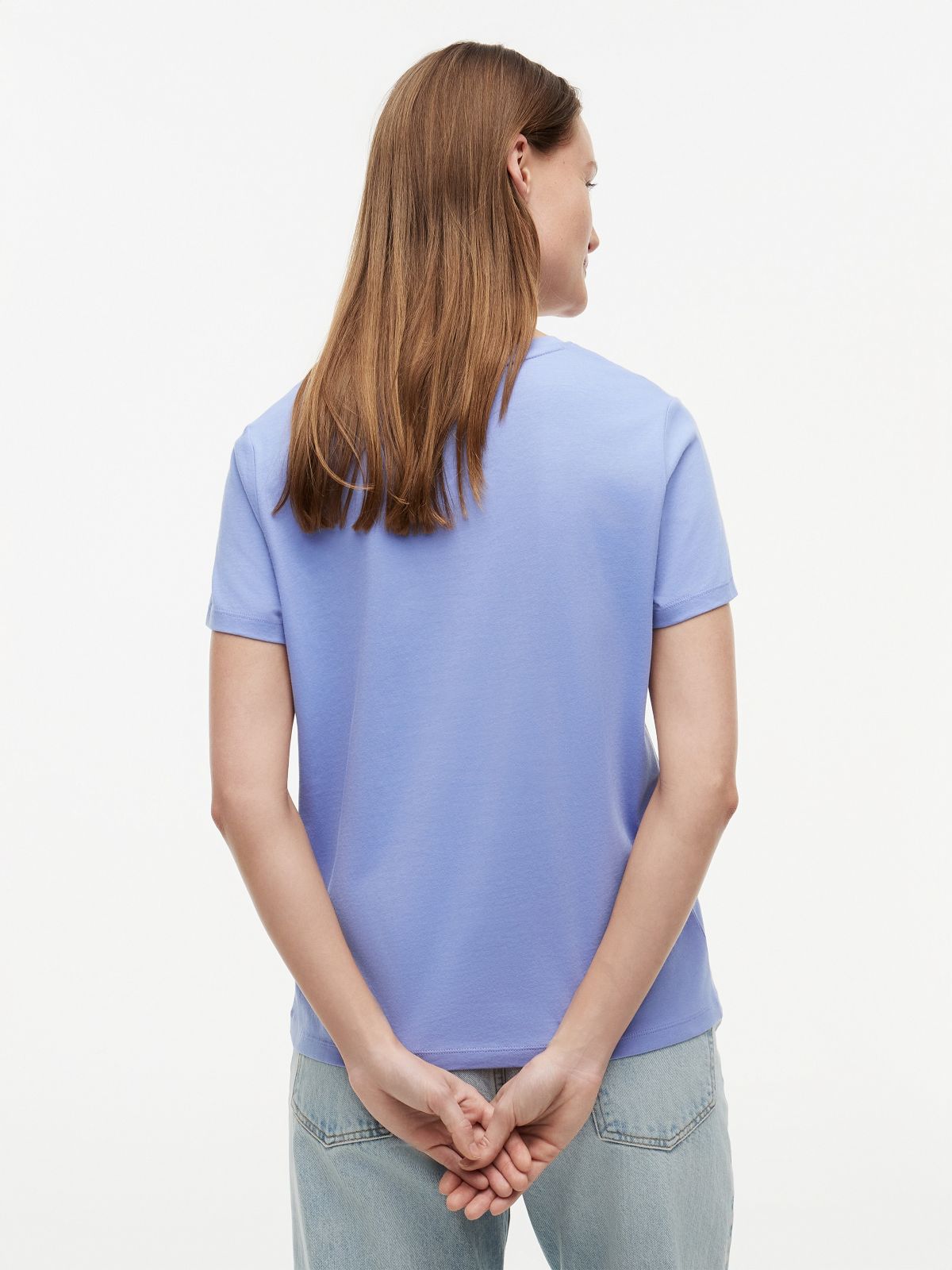 Foiled Laurel Leaf Logo T-Shirt — Thunder Lilac