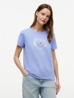 Foiled Laurel Leaf Logo T-Shirt, Thunder Lilac