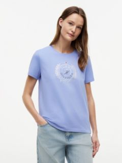Foiled Laurel Leaf Logo T-Shirt — Thunder Lilac 1