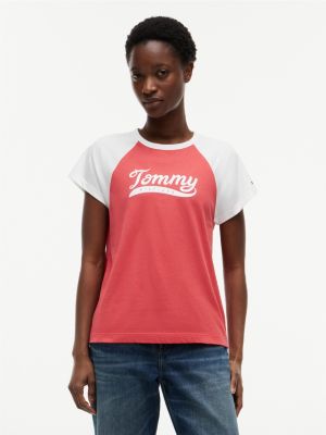 Varsity Logo Raglan T-Shirt, Vintage Red