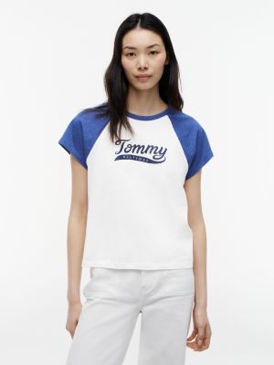 Varsity Logo Raglan T-Shirt, Ecru