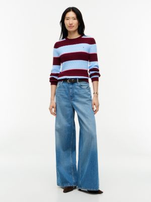 Женские свитеры Tommy Hilfiger Rugby Stripe Cable Knit Sweater — фото 2