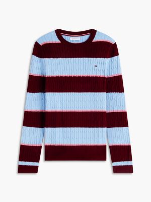 Женские свитеры Tommy Hilfiger Rugby Stripe Cable Knit Sweater — фото 5