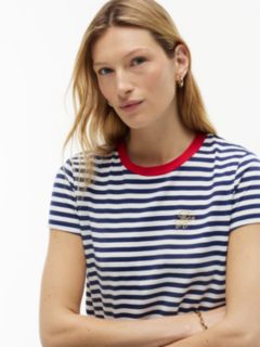 Script Monogram Striped T-Shirt — Preppy Navy 3