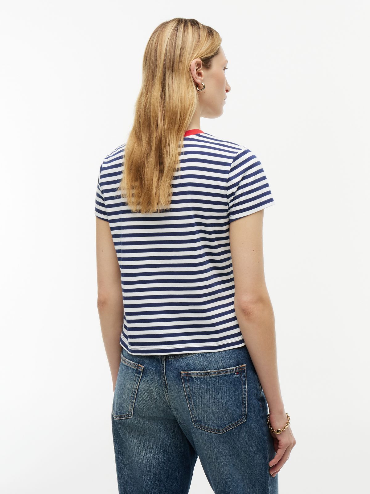 Script Monogram Striped T-Shirt — Preppy Navy