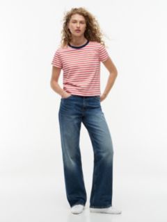 Script Monogram Striped T-Shirt — Rich Cream 2