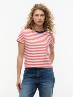 Script Monogram Striped T-Shirt — Rich Cream 1