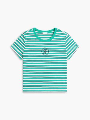 Женские футболки Tommy Hilfiger Nautical Script Monogram Striped T-Shirt — фото 5