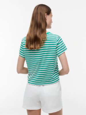 Женские футболки Tommy Hilfiger Nautical Script Monogram Striped T-Shirt — фото 4