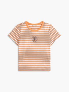Nautical Script Monogram Striped T-Shirt — Papaya Ray 5