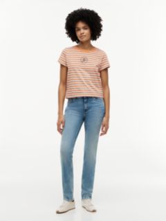 Nautical Script Monogram Striped T-Shirt — Papaya Ray 2