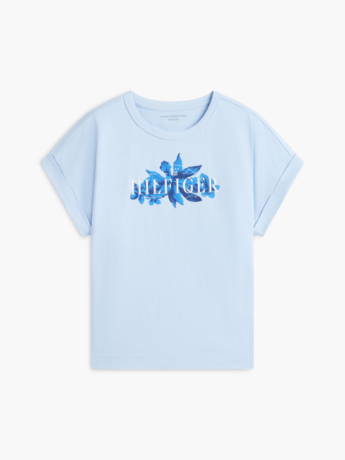 Floral Hilfiger Logo T-Shirt — Sweet Blue
