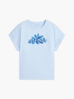 Floral Hilfiger Logo T-Shirt — Sweet Blue 5