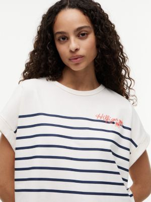 Женские футболки Tommy Hilfiger Floral Hilfiger Logo T-Shirt — фото 3