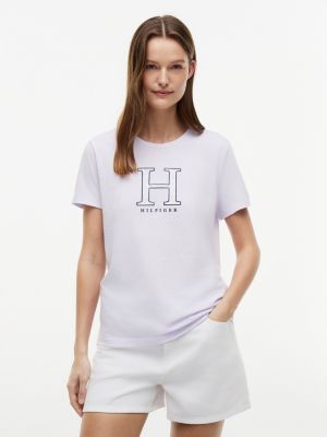 Floral H-Logo T-Shirt, Lilac Spring