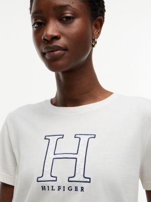 Женские футболки Tommy Hilfiger Floral H-Logo T-Shirt — фото 3