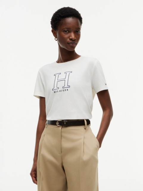 Женские футболки Tommy Hilfiger Floral H-Logo T-Shirt