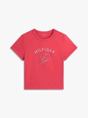Женские футболки Tommy Hilfiger Gingham Script Monogram T-Shirt — фото 5