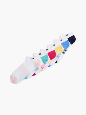 Multicolor Sport Ankle Sock 6-Pack, Lucent White Multi