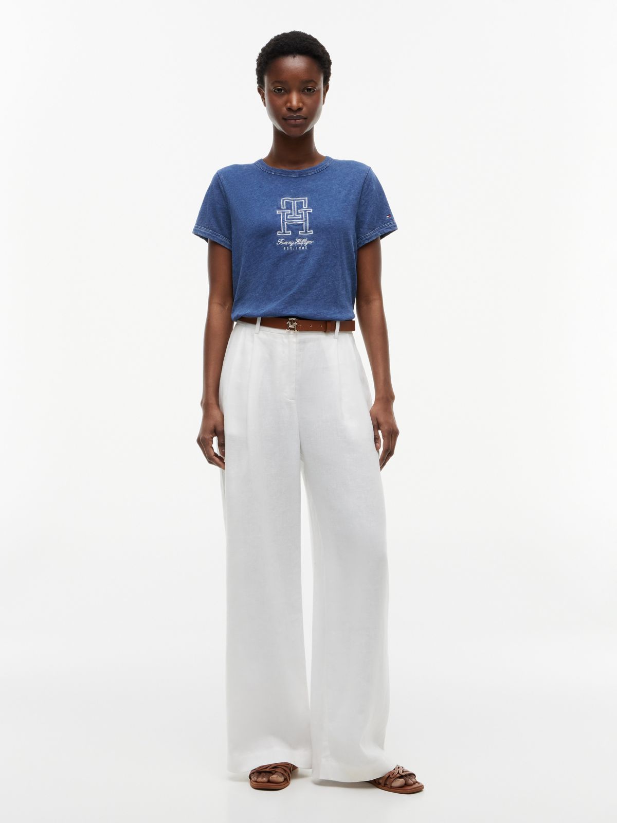 Monogram T-Shirt — Blue Ink