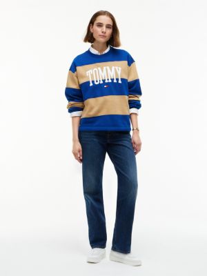 Женские худи Tommy Hilfiger Varsity Logo Rugby Stripe Sweatshirt — фото 2