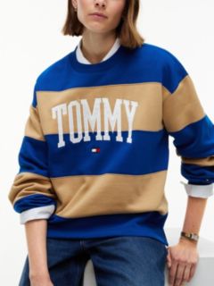 Varsity Logo Rugby Stripe Sweatshirt — Anchor Blue 3