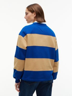 Женские худи Tommy Hilfiger Varsity Logo Rugby Stripe Sweatshirt — фото 4