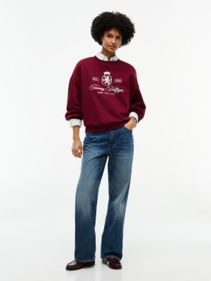 Женские худи Tommy Hilfiger Relaxed Fit Crest Logo Sweatshirt — фото 2