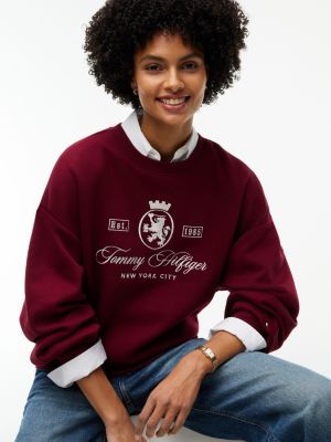 Женские худи Tommy Hilfiger Relaxed Fit Crest Logo Sweatshirt — фото 3