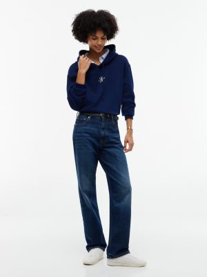 Женское худи Tommy Hilfiger Layered-Look Relaxed Fit, цвет: Карбоновый тёмно-синий — фото 2