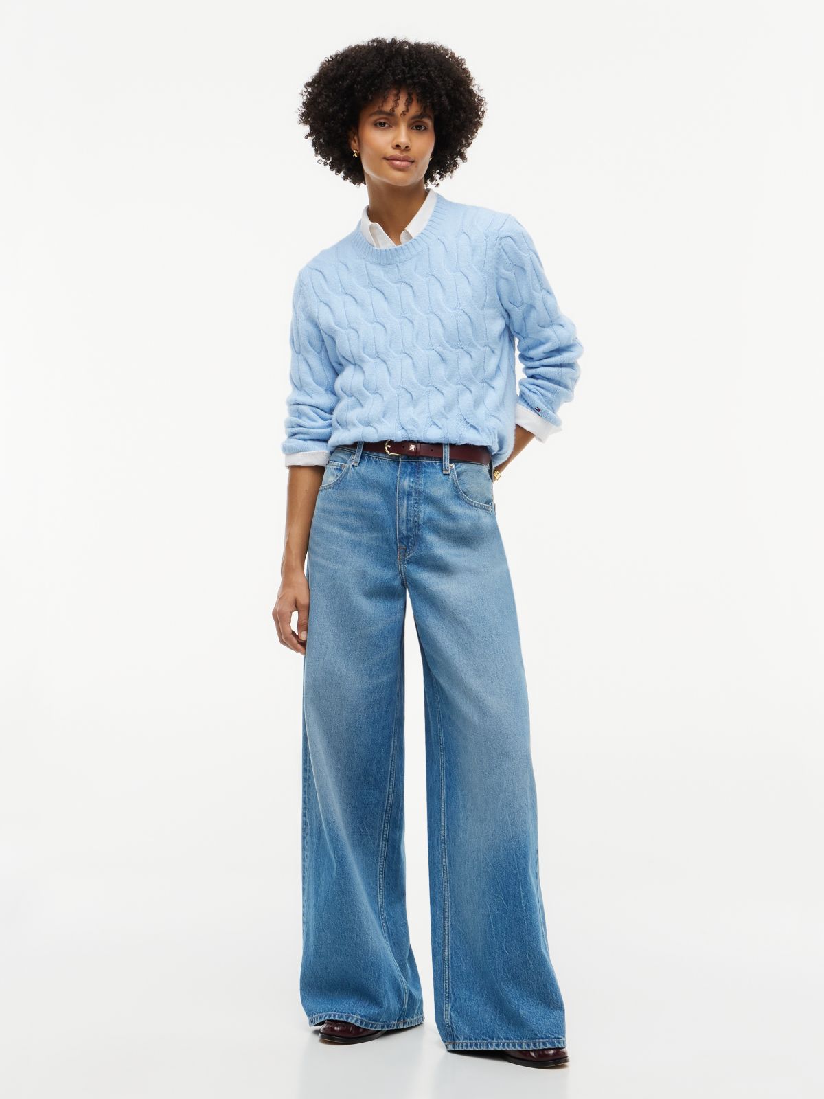 TH Soft Touch Cable Knit Crewneck Sweater — Well Water