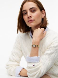 TH Soft Touch Cable Knit Crewneck Sweater — Rich Cream 3