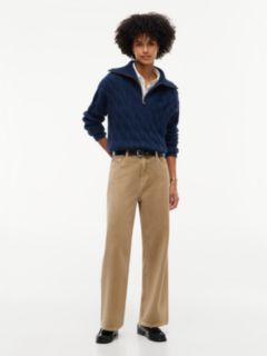 TH Soft Touch Cable Knit Quarter-Zip Sweater — Carbon Navy 2