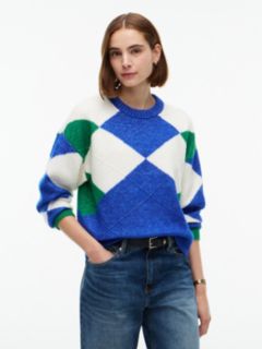 Argyle Crewneck Sweater — Cobalt 1