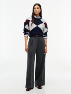 Argyle Crewneck Sweater — Navy Blue 2