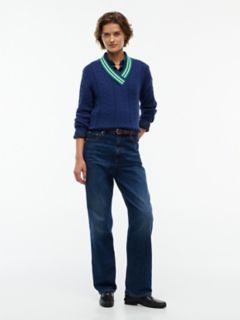 Cable Knit Cricket Sweater — Preppy Navy 2
