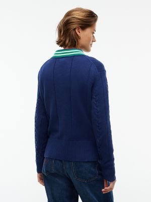 Женский свитер Tommy Hilfiger Cable Knit Cricket, цвет: Тёмно-синий — фото 4