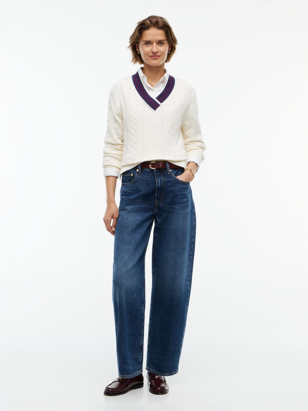Cable Knit Cricket Sweater — Rich Cream
