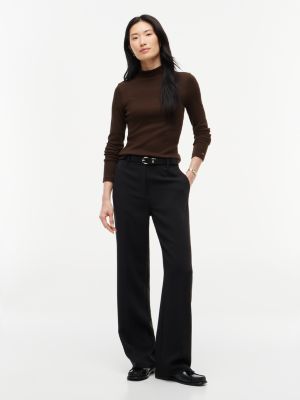 Женская футболка Tommy Hilfiger Slim Fit Mockneck, цвет: Тёмный кофейный — фото 2