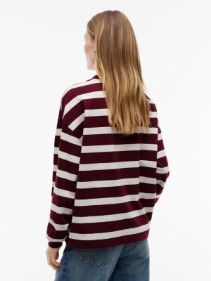 Женская толстовка Tommy Hilfiger Relaxed Fit Script Monogram, цвет: Бордовый — фото 4