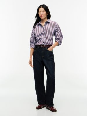 Женские рубашки Tommy Hilfiger Oversized Striped Poplin Pocket Shirt — фото 2