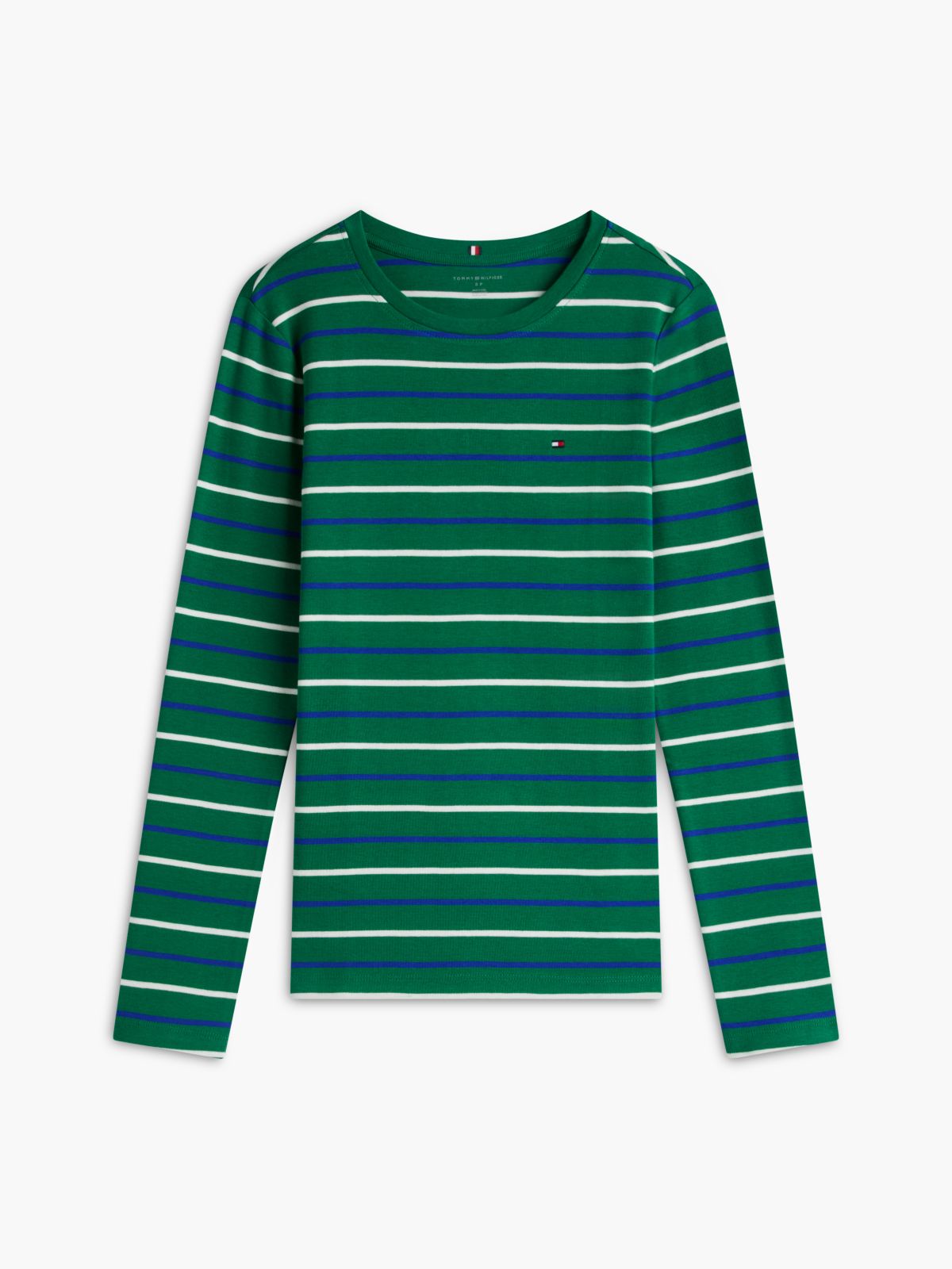 Long-Sleeve Striped Favorite T-Shirt — Nouveau Green Multi