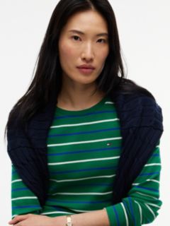 Long-Sleeve Striped Favorite T-Shirt — Nouveau Green Multi 3