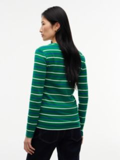 Long-Sleeve Striped Favorite T-Shirt — Nouveau Green Multi 4