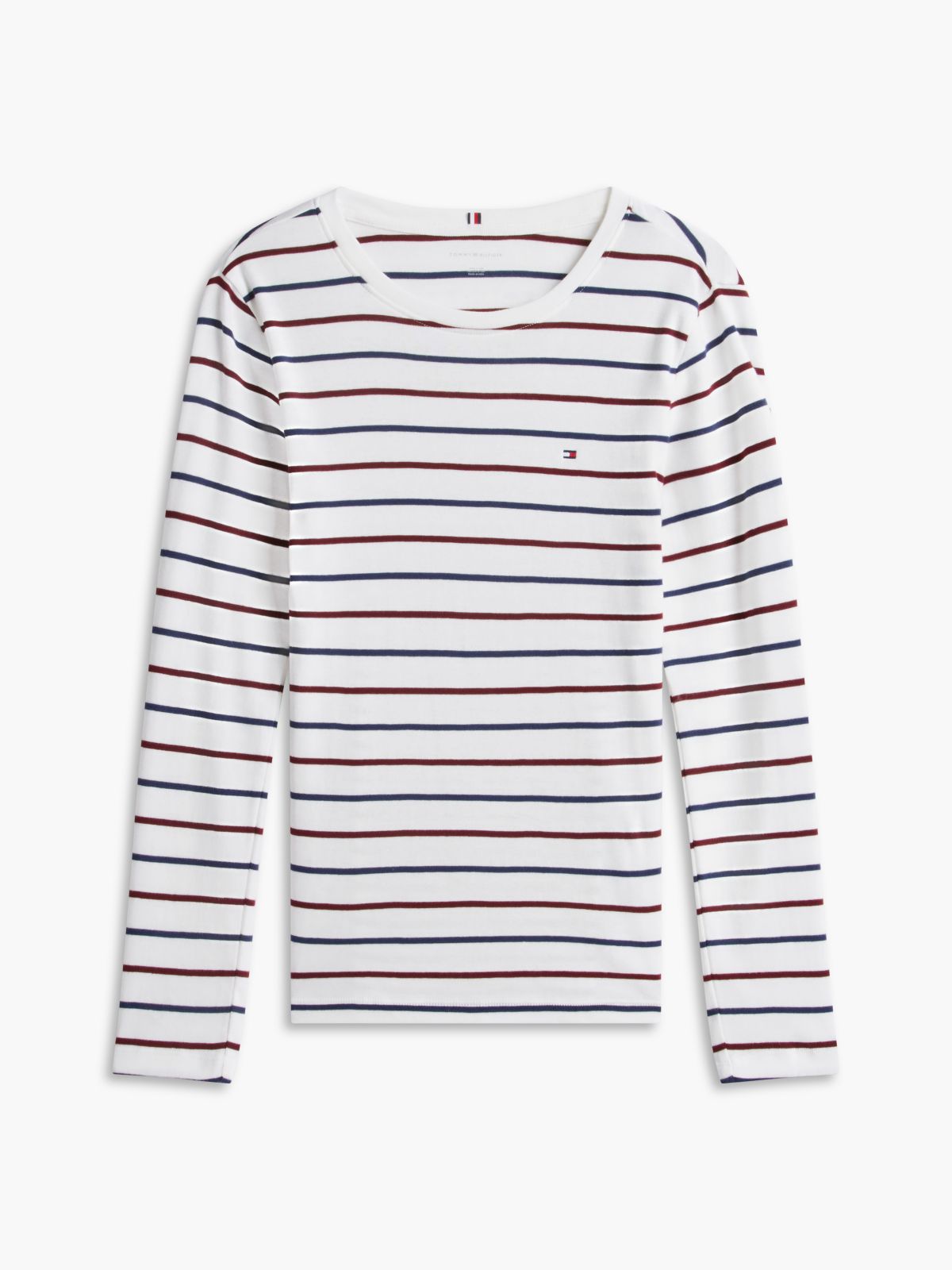Long-Sleeve Striped Favorite T-Shirt — Ecru Multi