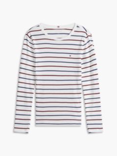 Long-Sleeve Striped Favorite T-Shirt — Ecru Multi 6