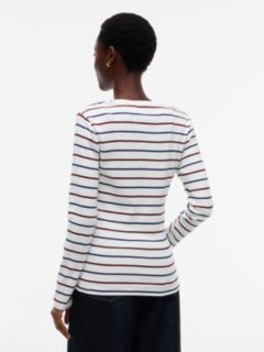 Long-Sleeve Striped Favorite T-Shirt — Ecru Multi 4