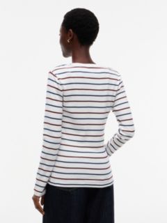Long-Sleeve Striped Favorite T-Shirt — Ecru Multi 5