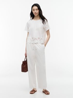 Женские свитеры Tommy Hilfiger Embroidered Eyelet Poplin Top — фото 2