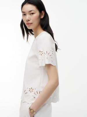 Женские свитеры Tommy Hilfiger Embroidered Eyelet Poplin Top — фото 3